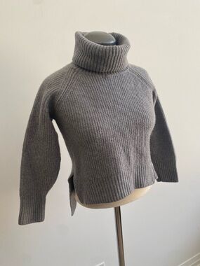 Wilfred Ribbed Turtleneck Sweater - Gray